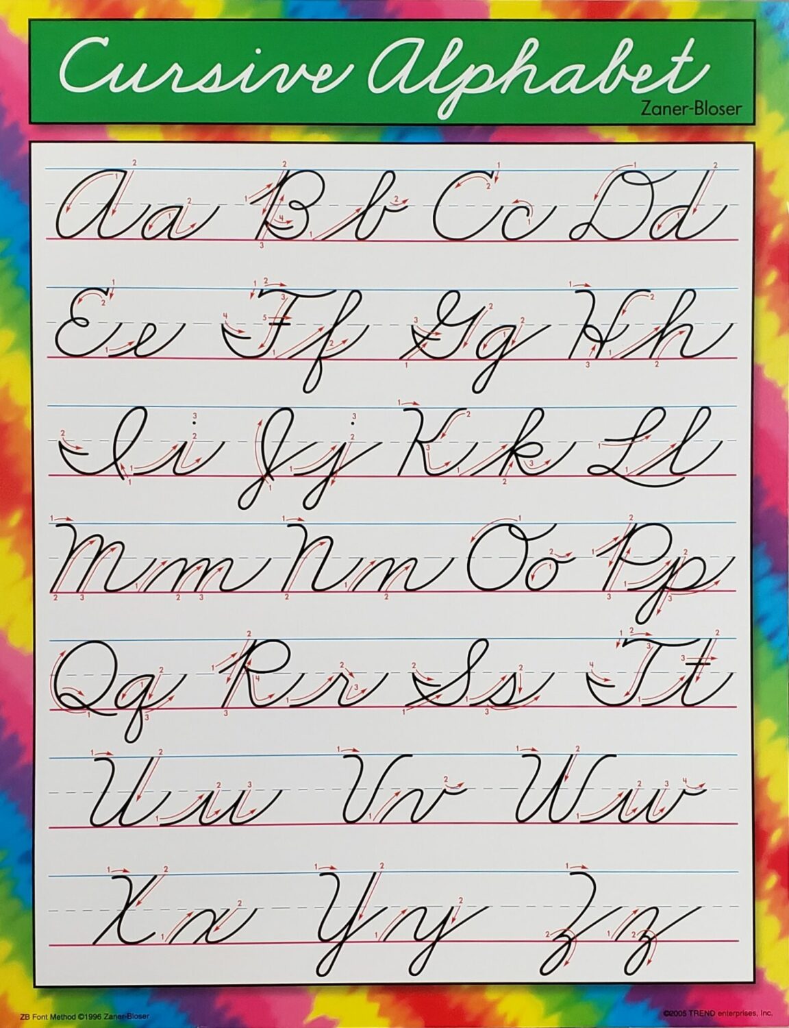 Alphabet Cursive Poster - Home Messenger