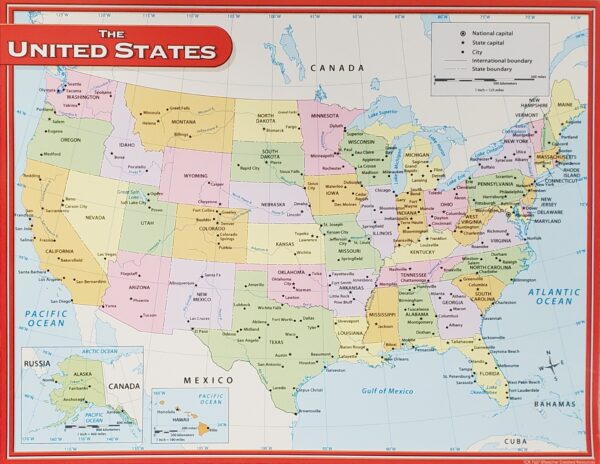 United States Map Poster - Home Messenger