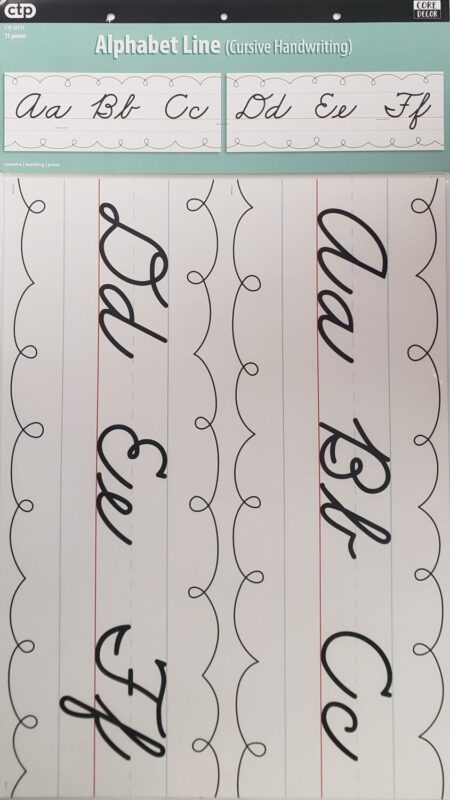 Alphabet Line Cursive Bulletin Board Set