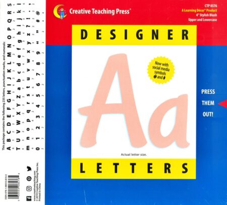 Stylish Blush Upper and Lowercase Letters 4"