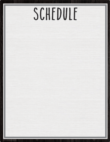 Modern Farmhouse Schedule Write On\ Wipe Off Poster