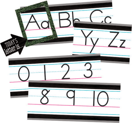 Modern Farmhouse Traditional Manuscript Alphabet Line