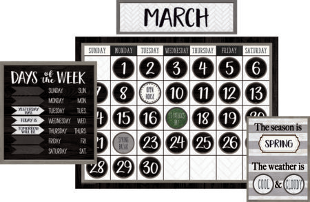 Modern Farmhouse Calendar Bulletin Board Set