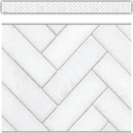 Modern Farmhouse White Herringbone Trim