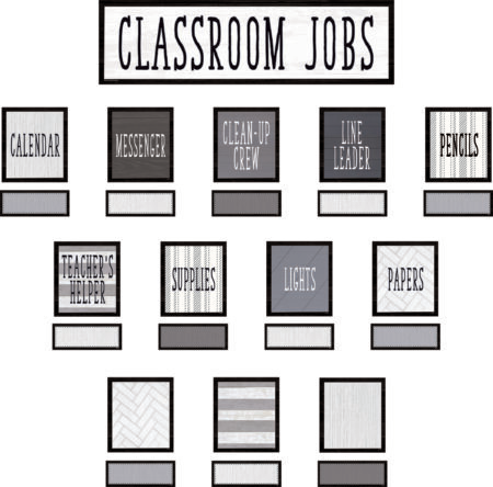 Modern Farmhouse Classroom Jobs Mini Bulletin Board Set
