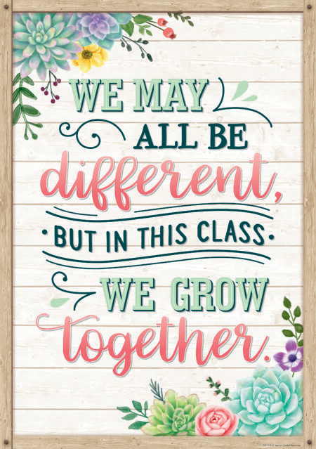 Rustic Bloom We May All Be Different Poster