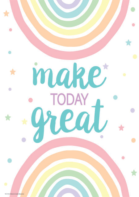 Pastel Pop Make Today Great Poster