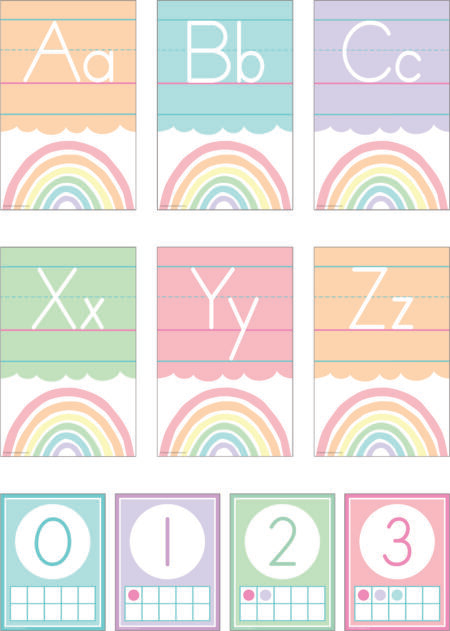 Pastel Pop Alphabet Bulletin Board Set