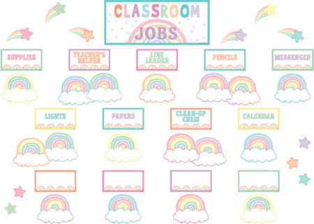 Pastel Pop Classroom Job Mini Bulletin Board Set