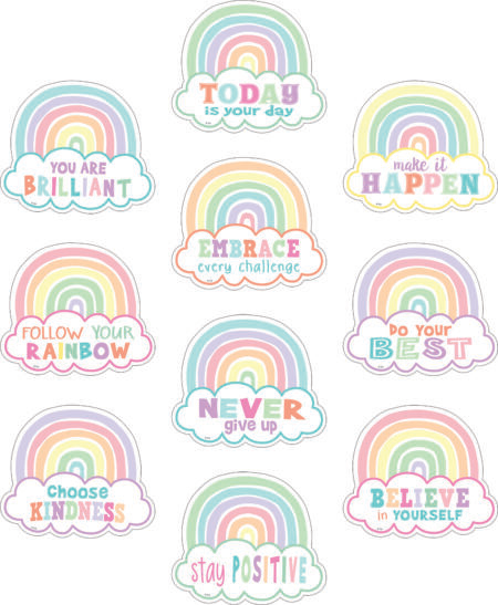 Pastel Pop Positive Sayings Accents