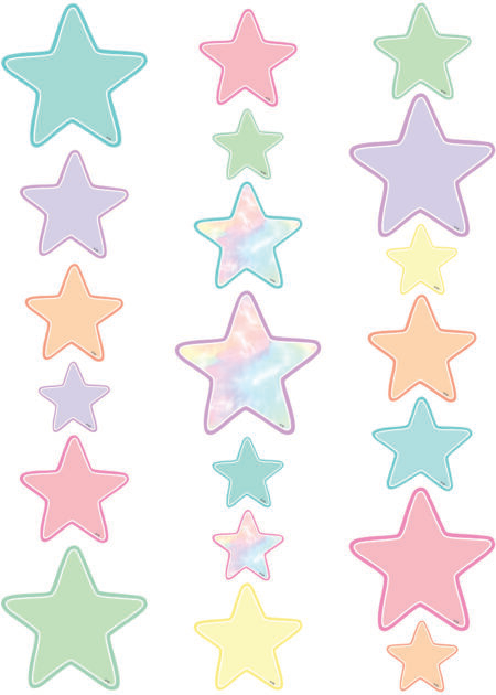 Pastel Pop Stars Assortment Accents
