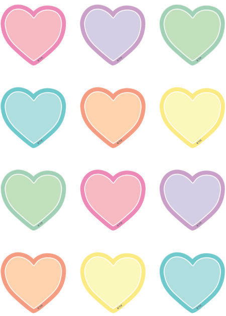 Pastel Pop Hearts Mini Accents