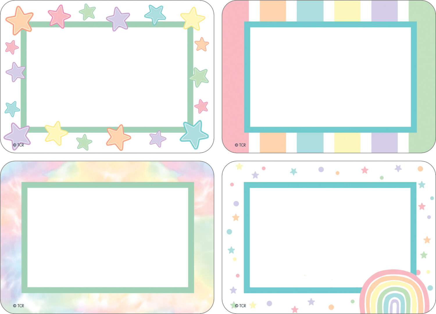 Pastel Pop Name Tags - Home Messenger