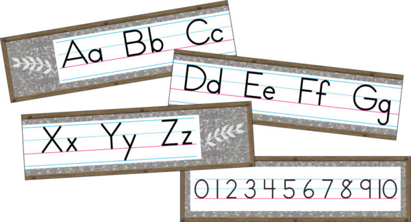 Home Sweet Classroom Traditional Printing Alphabet Mini Bulletin Board ...