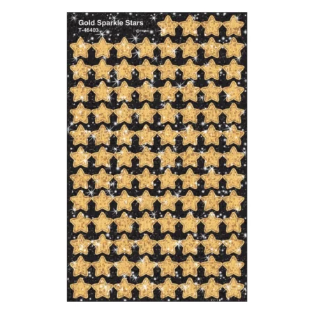 Gold Sparkle Stars Stickers