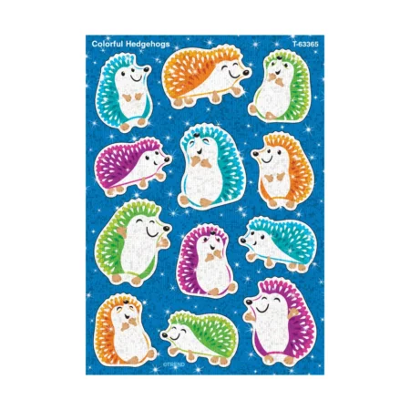 Sparkle Colorful Hedgehogs Stickers