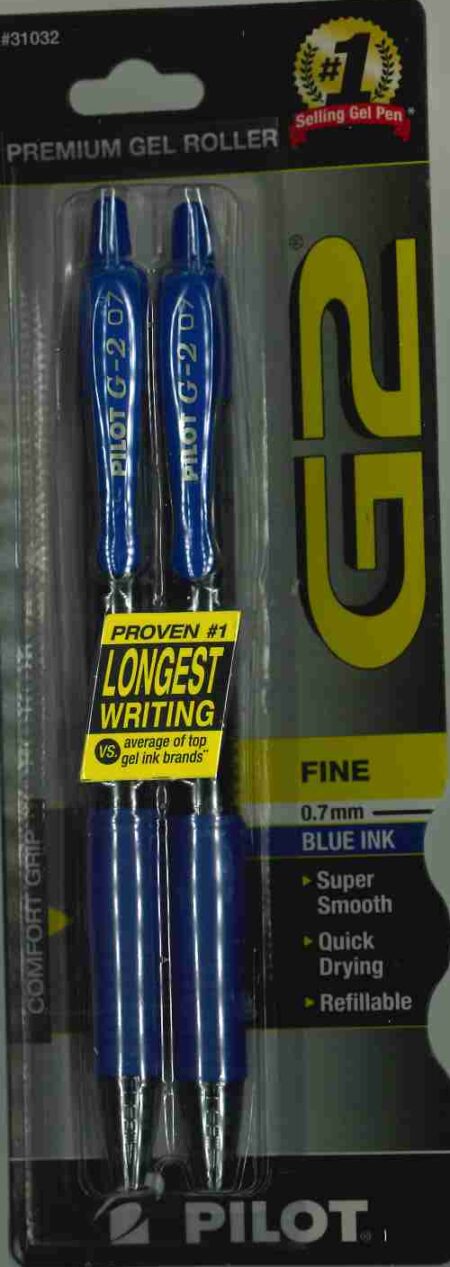 Pen G2 Blue Fine 2pk.