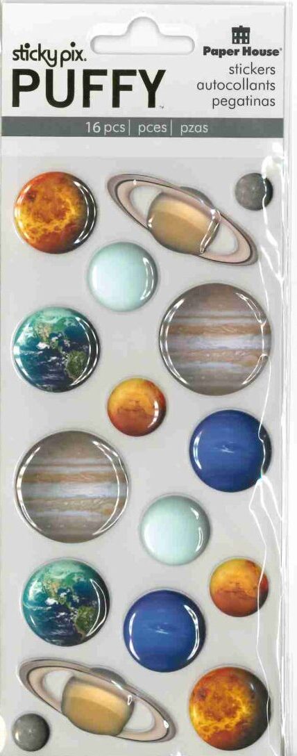 Stickers Puffy Planets