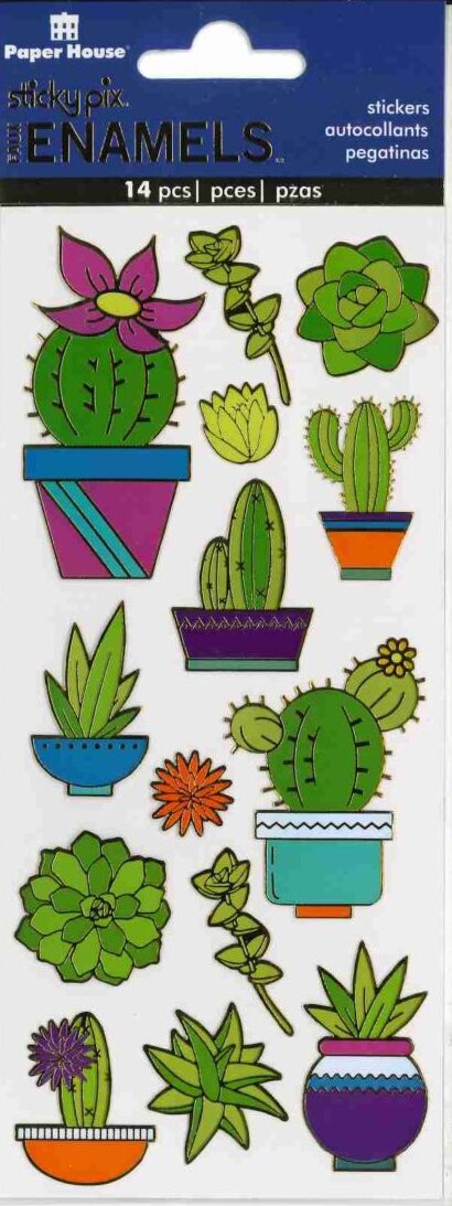Sticker Succulents Enamel