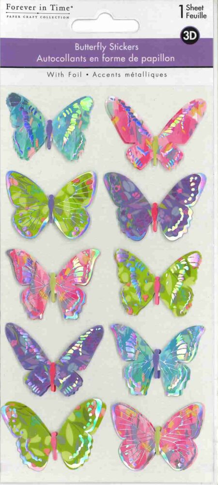 Sticker Vivid 3D Butterflies
