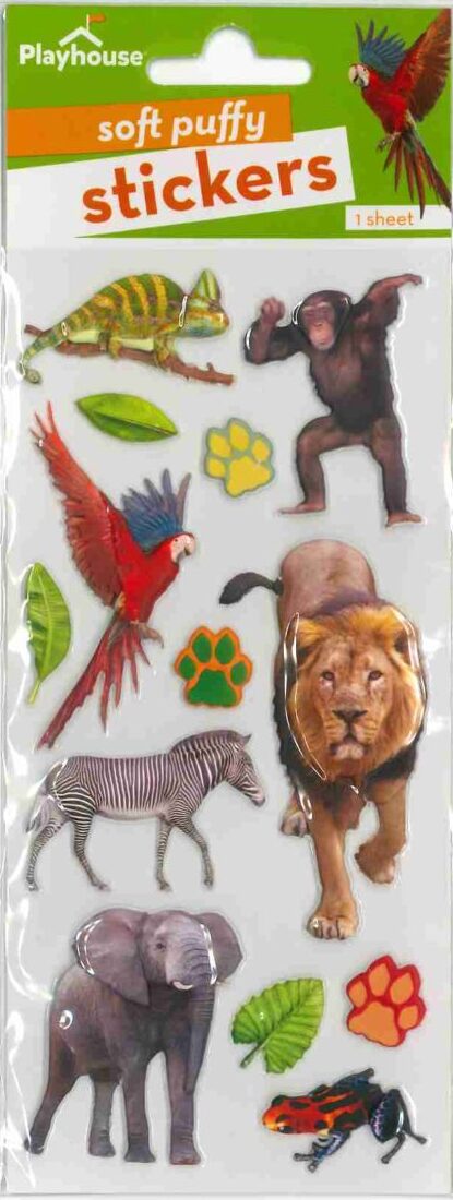 Stickers Puffy Zoo Animals