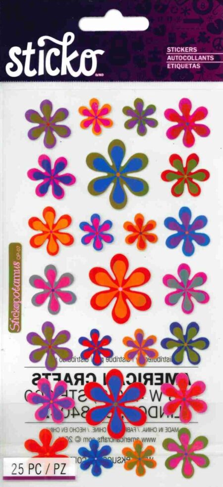 Stickers Funky Flowers