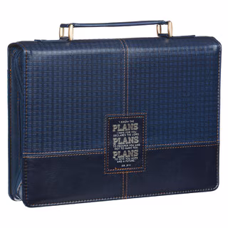 Bible Cover Med. Navy Plans for You